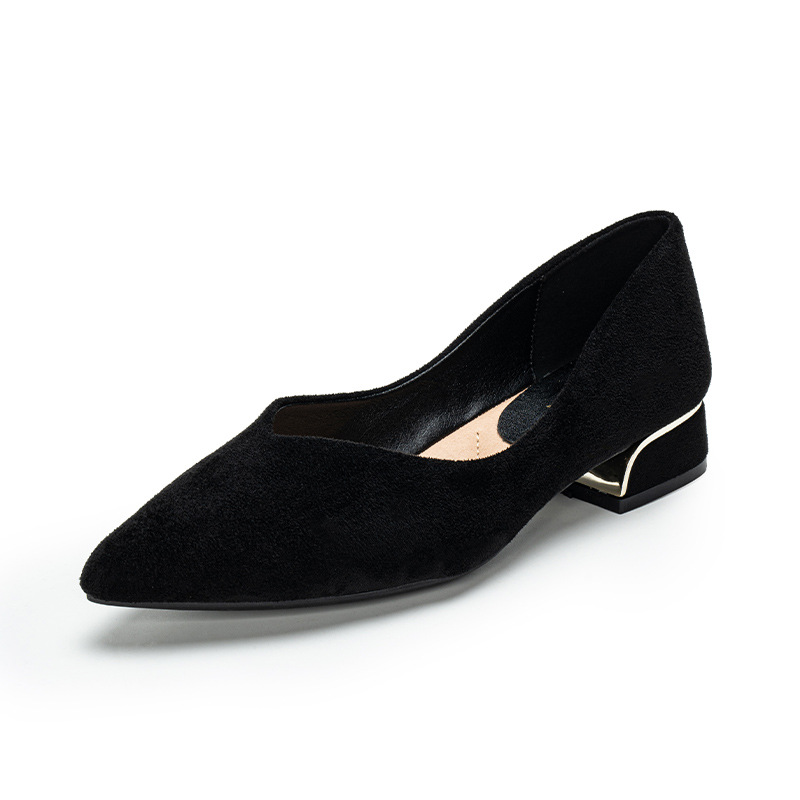 Leather Work Women Shoes - Chaussures habillées en daim à talon