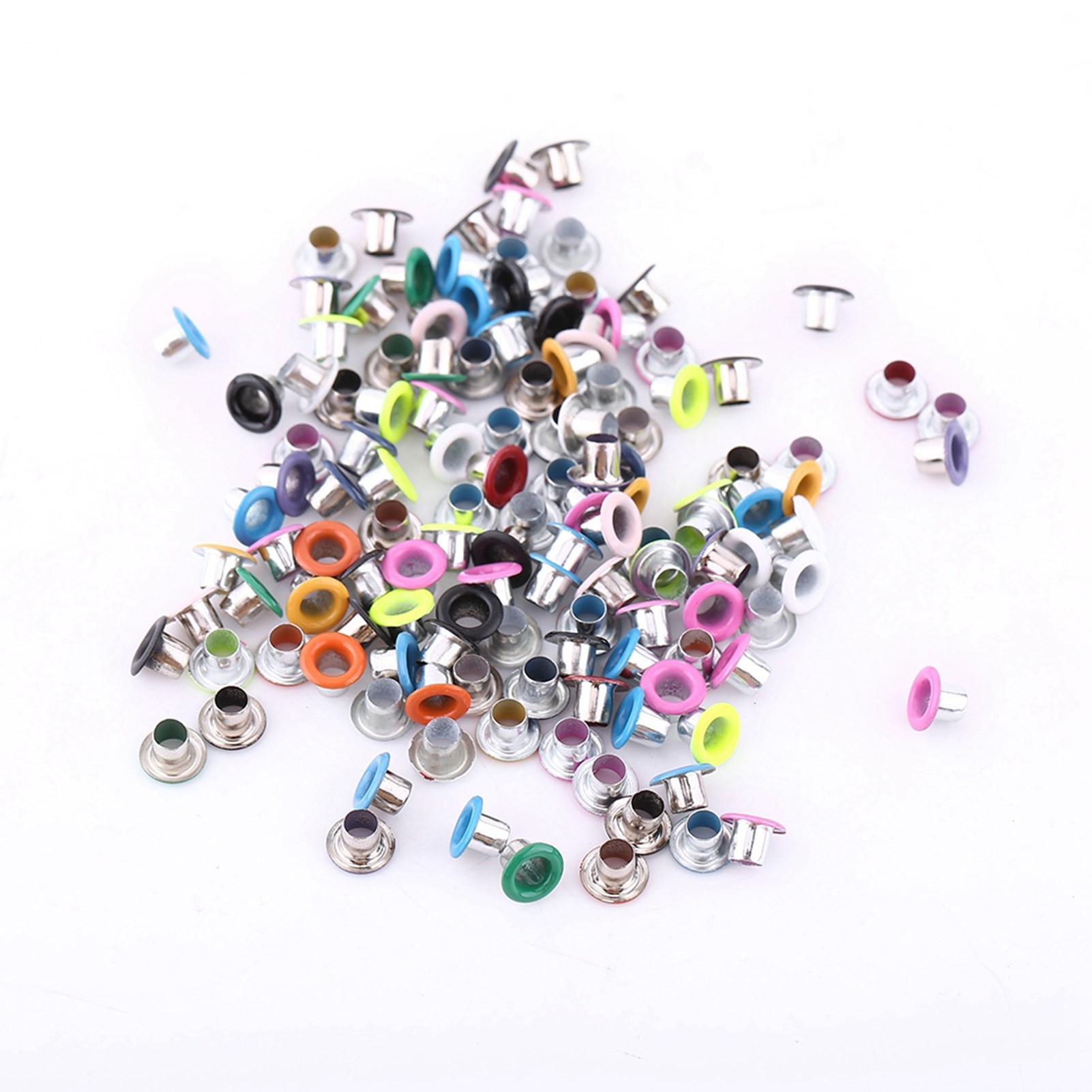 Leatherwork Eyelets - 500 pièces de œillets métalliques ronds