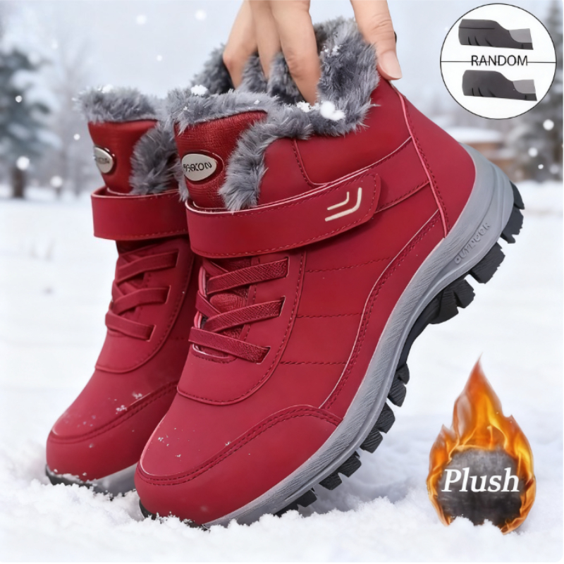 Leather Work Women Shoes - Bottines d'hiver pour femmes, décontractées, simples,
