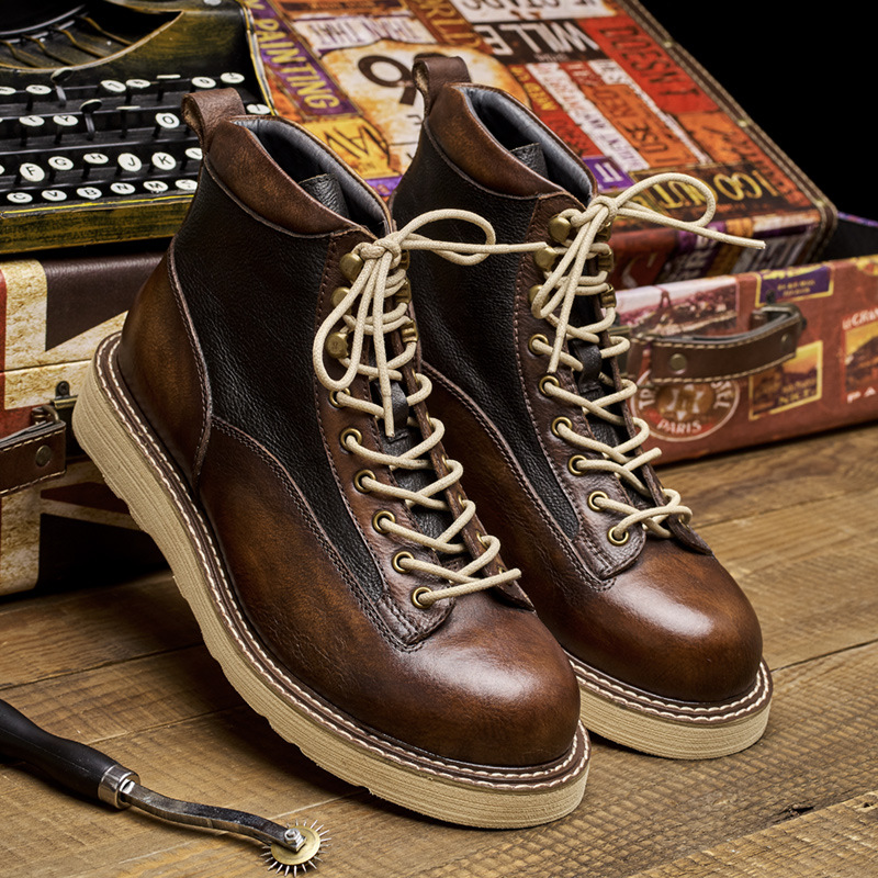 Leather Work Boots - Bottes de travail à bout court