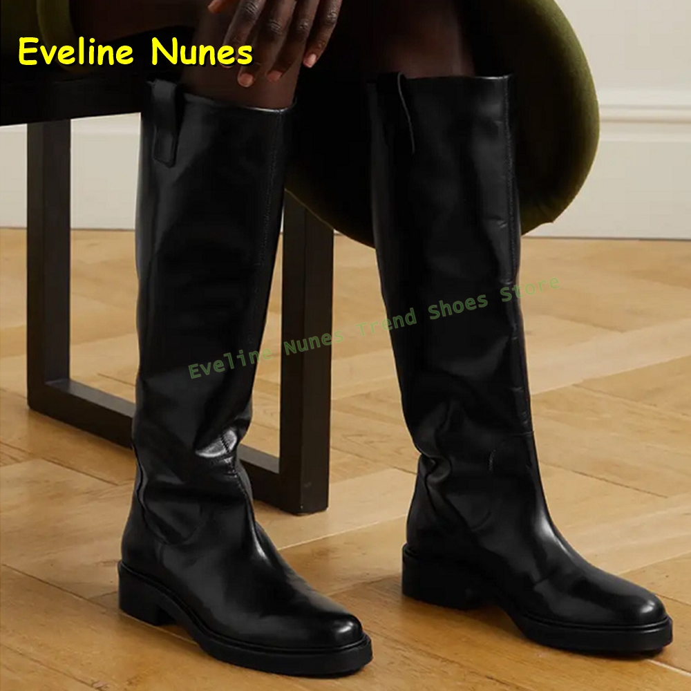 Leather Work Boots - Bottes d'équitation noires en cuir pour