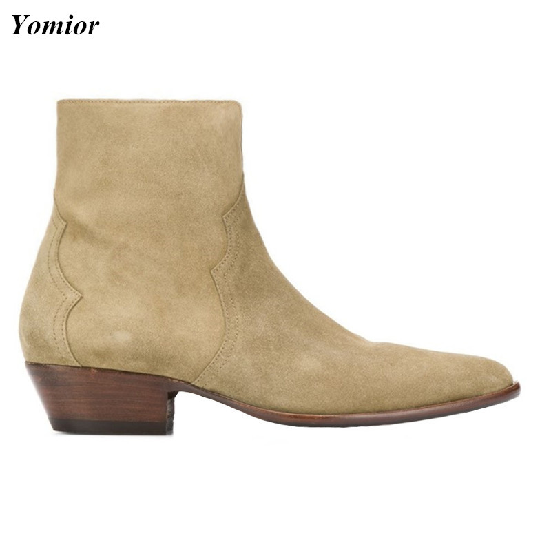 Leatherwork Designs - Yomior-Bottes pointues britanniques en cuir véritable