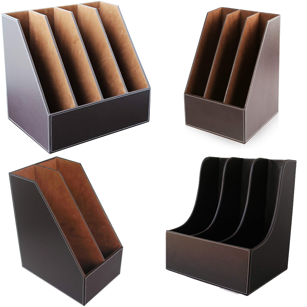Leather Work Folder - XRHYY-Dossier de bureau vertical en cuir,