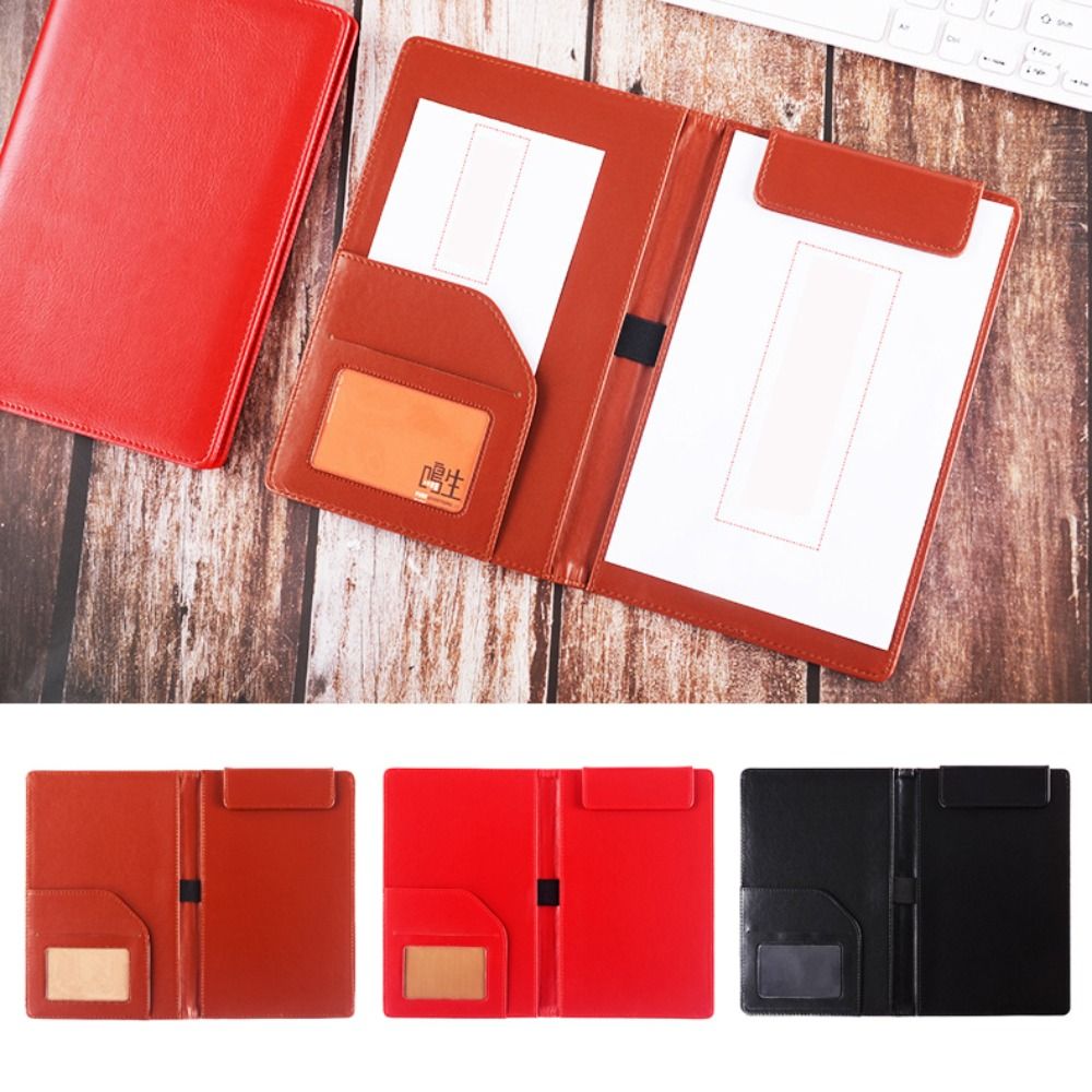 Leather Work Folder - Fente pour carte de dossier de