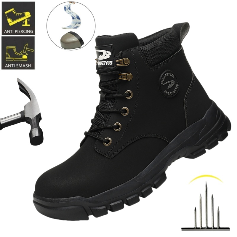 Leatherwork Designs - Chaussures de sécurité imperméables pour hommes,