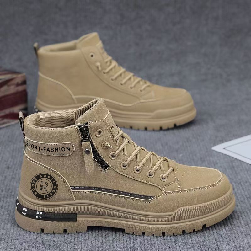 Leather Work Boots - Hommes rétro haut bottes de travail