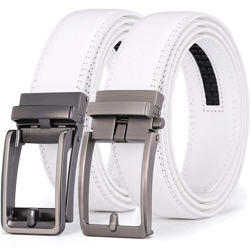 Leather Work Jeans - Ceinture de Golf blanche de luxe