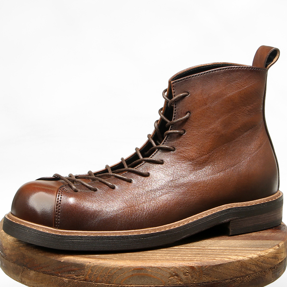 Bottes montantes décontractées - Leather Work Boots avis et prix
