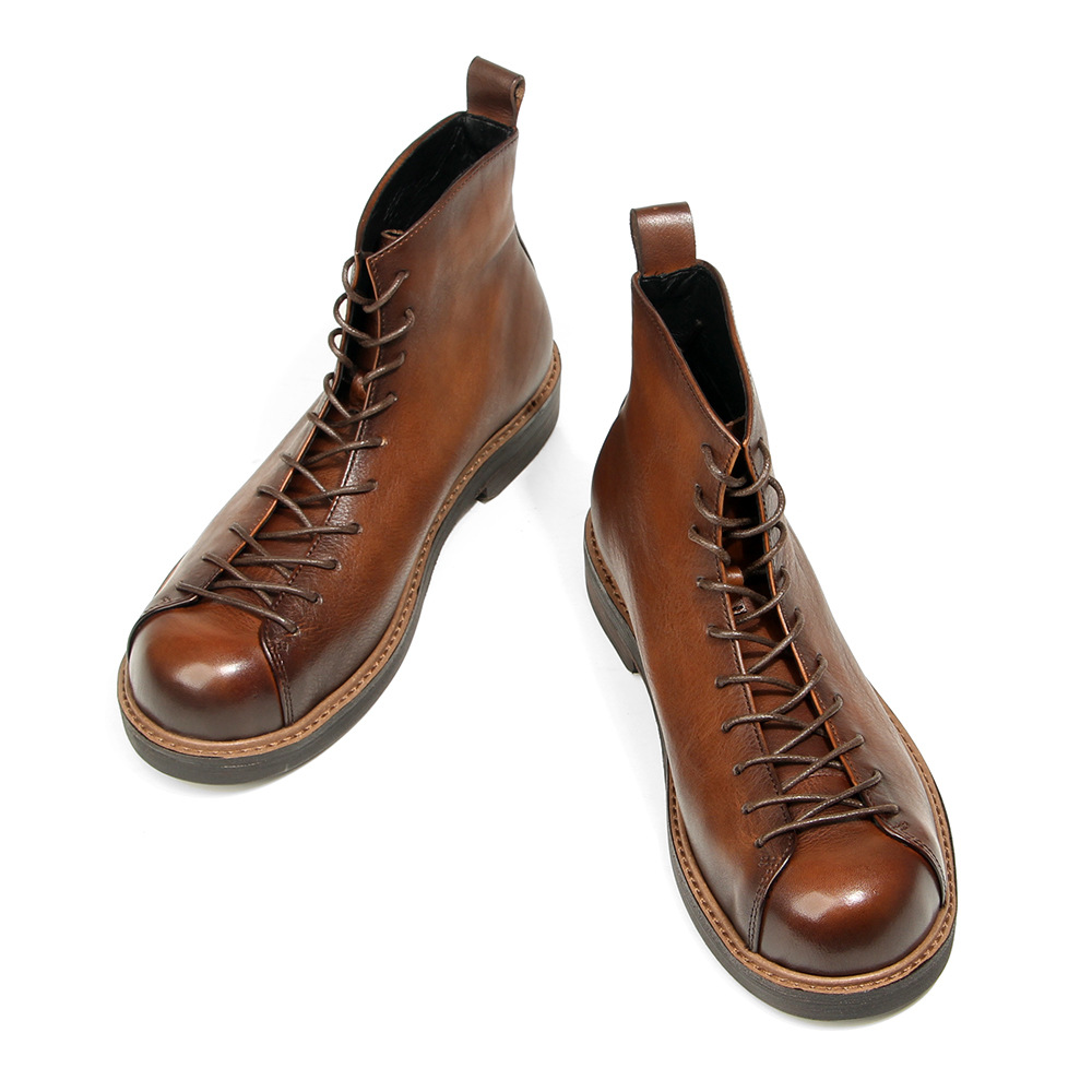 Bottes montantes décontractées - Leather Work Boots avis et prix