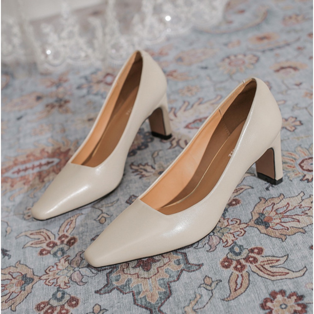 Chaussures en cuir à talons ha - Leather Work Women Shoes avis et prix