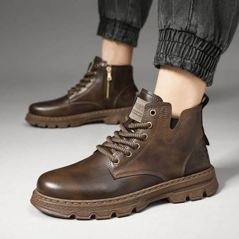​ Hommes 2025 hiver nouveauté  - Leather Work Boots avis et prix