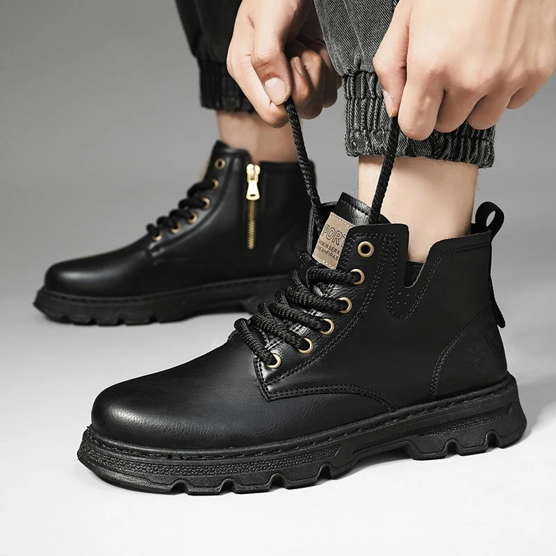 ​ Hommes 2025 hiver nouveauté  - Leather Work Boots avis et prix