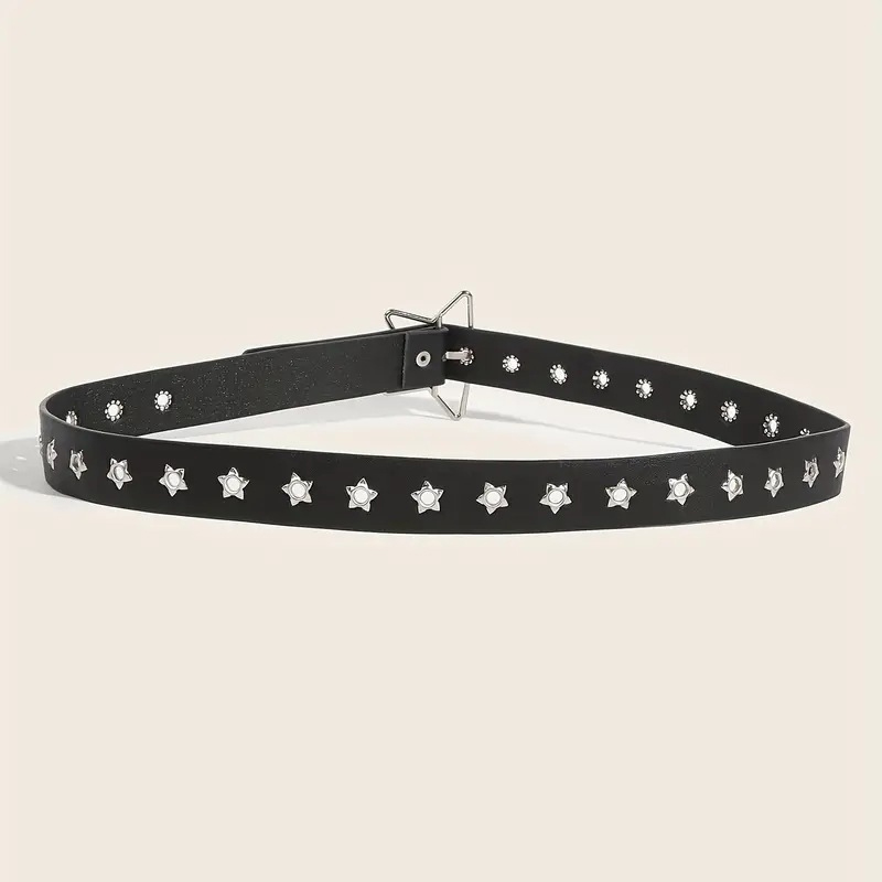 Ceinture Y2K Punk Star en cuir - Leatherwork Eyelets avis et prix