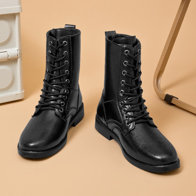 Bottes en cuir à tige haute, b - Leather Work Boots avis et prix