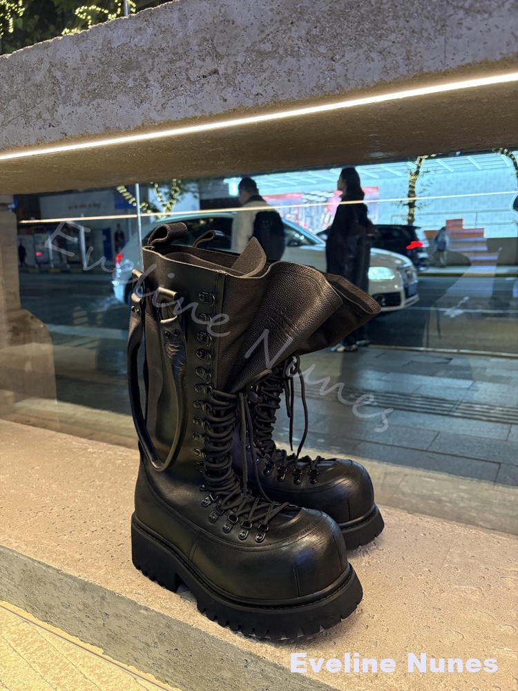 Bottes de moto rétro en cuir v - Leather Work Boots avis et prix