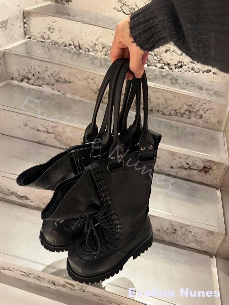 Bottes de moto rétro en cuir v - Leather Work Boots avis et prix