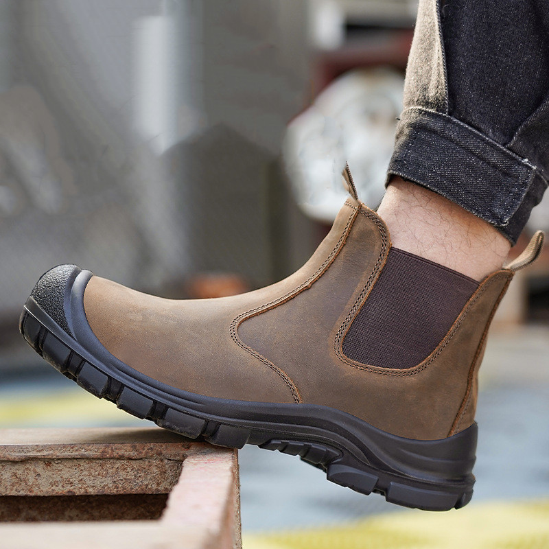 Grande taille hommes mode acie - Leather Work Boots avis et prix