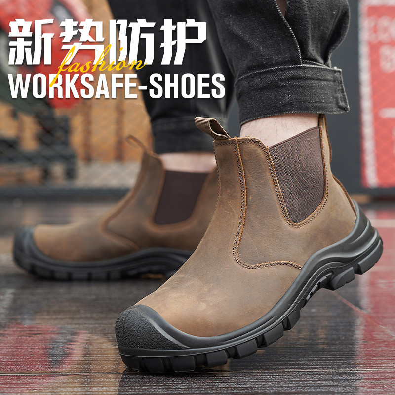 Grande taille hommes mode acie - Leather Work Boots avis et prix