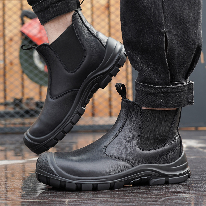 Grande taille hommes mode acie - Leather Work Boots avis et prix