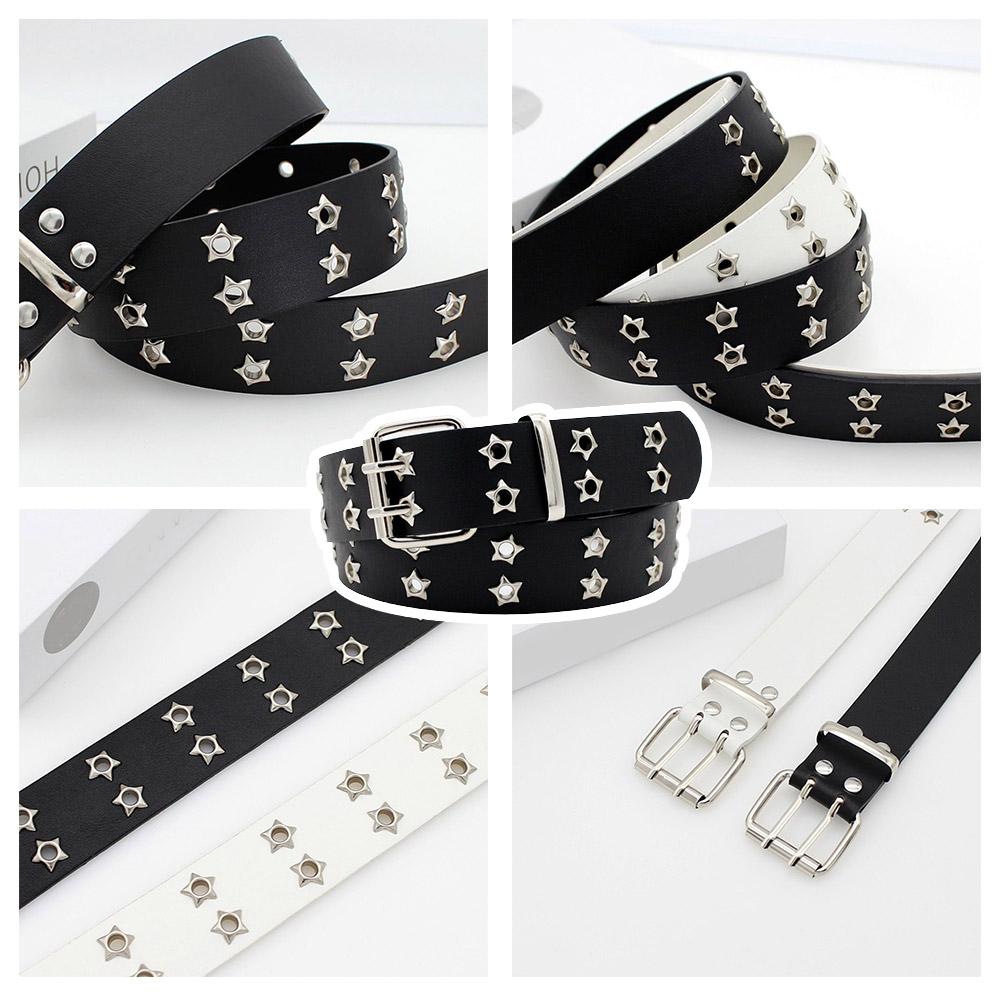 Ceinture en cuir Y2K Punk à ri - Leatherwork Eyelets avis et prix