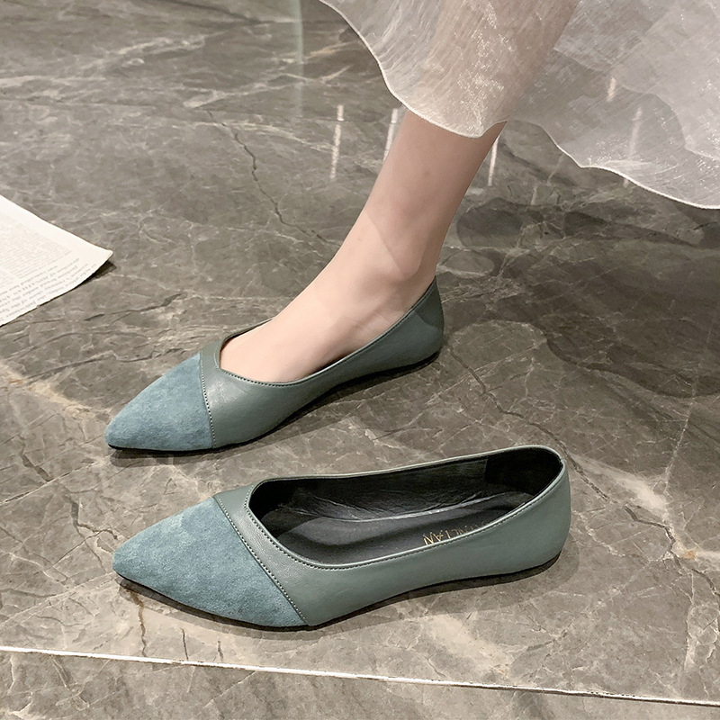 Chaussures plates en cuir noir - Leather Work Women Shoes avis et prix