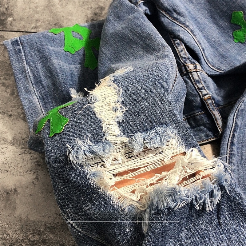Jean déchiré Street Style en d - Leather Work Jeans avis et prix