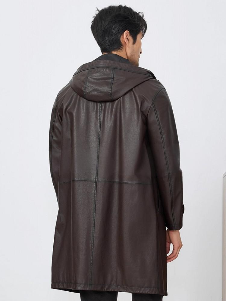 Mode hommes automne nouveau à  - Leather Work Jacket With Hood avis et prix