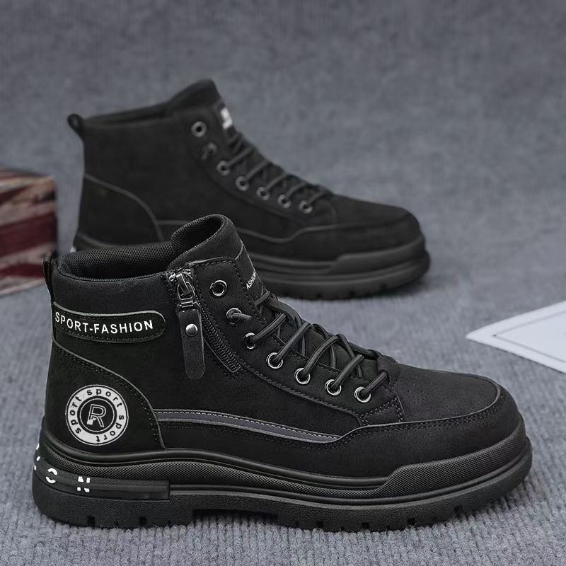 Hommes rétro haut bottes de tr - Leather Work Boots avis et prix