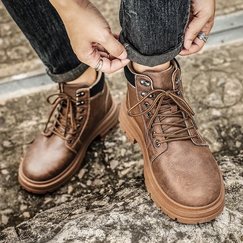 Bottes hautes quatre saisons e - Leather Work Boots avis et prix
