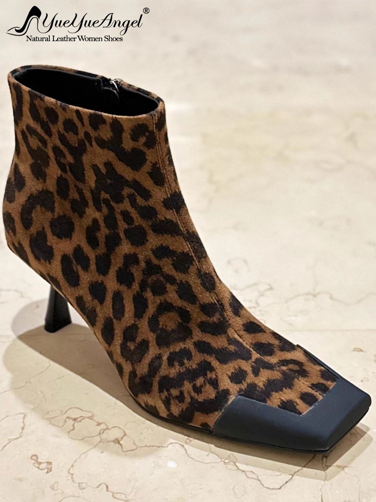 Mode femmes bout carré talons  - Leather Work Women Shoes avis et prix