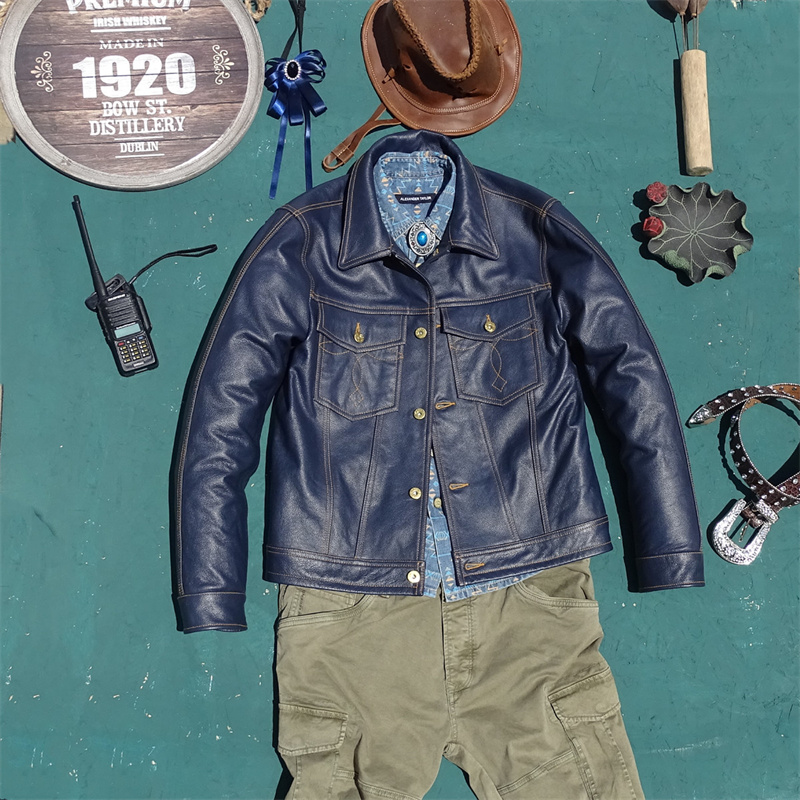   Blouson en cuir véritable Kn - Leather Work Jeans avis et prix