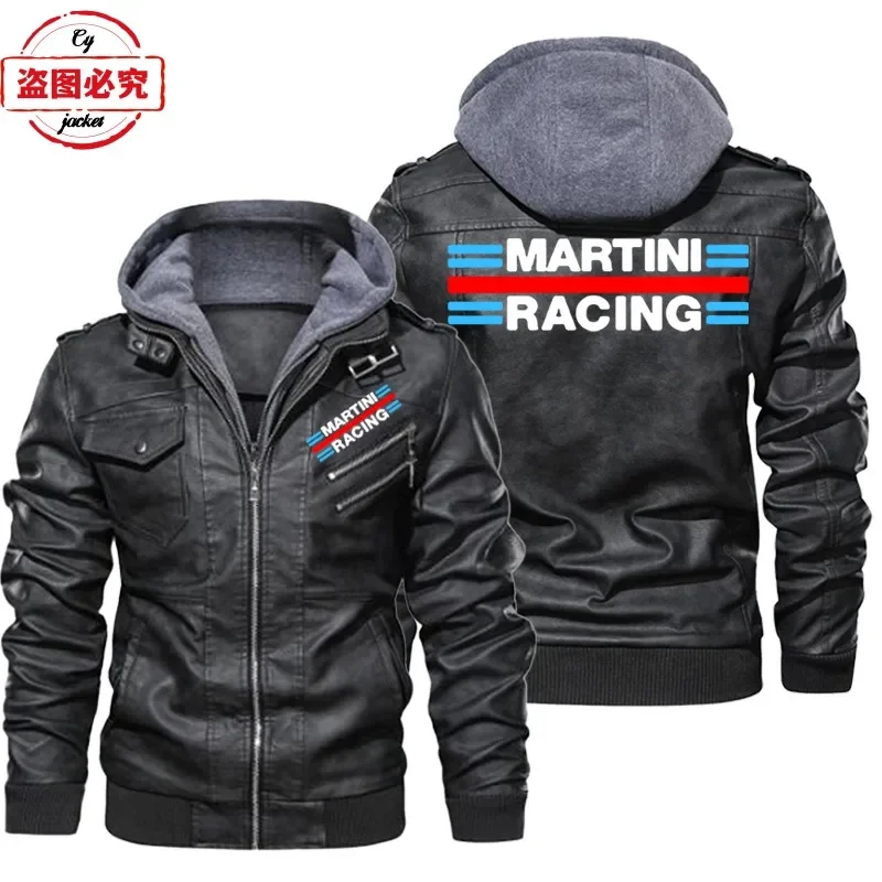 Veste en cuir PU avec logo Mar - Leather Work Jacket With Hood avis et prix