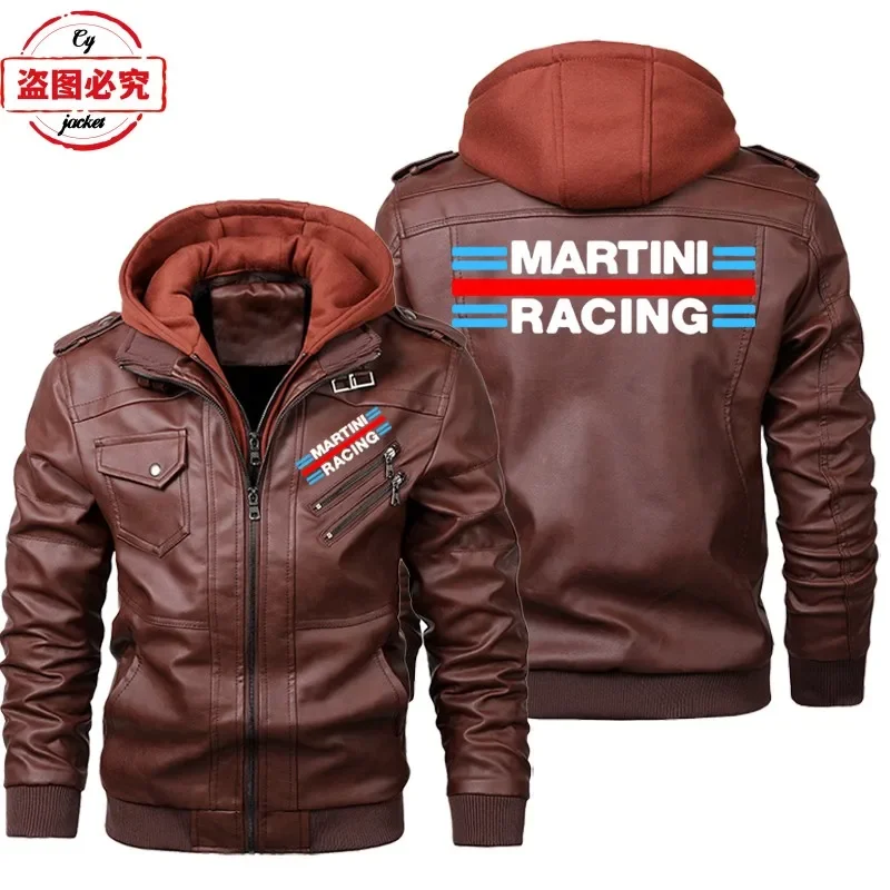 Veste en cuir PU avec logo Mar - Leather Work Jacket With Hood avis et prix