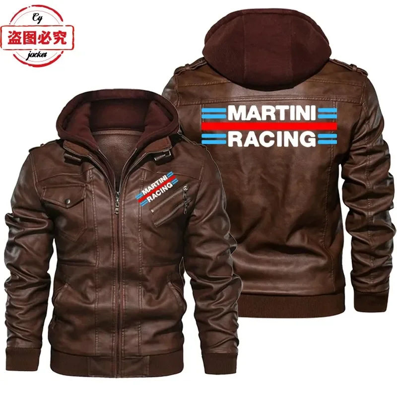 Veste en cuir PU avec logo Mar - Leather Work Jacket With Hood avis et prix