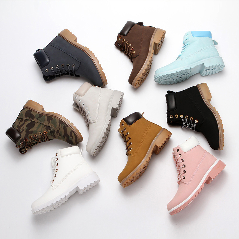 Bottines à plateforme en cuir  - Leather Work Women Shoes avis et prix