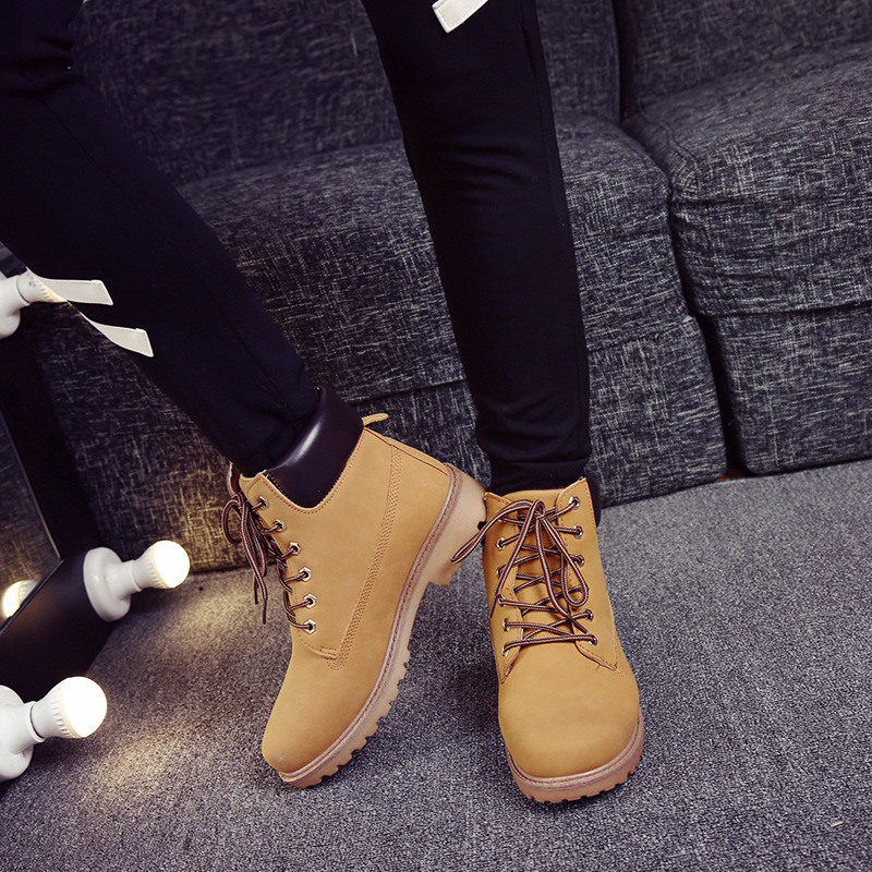 Bottines à plateforme en cuir  - Leather Work Women Shoes avis et prix