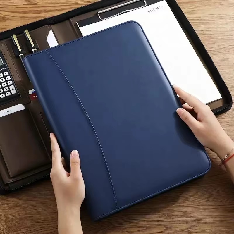 Portefeuille en cuir PU A4, ét - Leather Work Folder avis et prix
