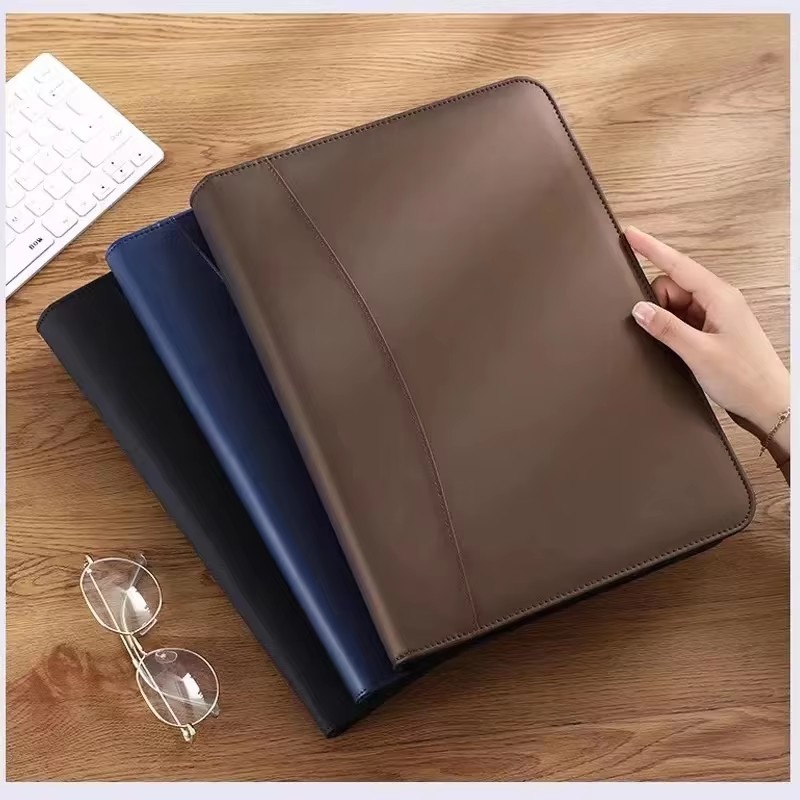 Portefeuille en cuir PU A4, ét - Leather Work Folder avis et prix